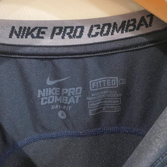 nike pro combat fitted long sleeve top - Picture 2 of 3